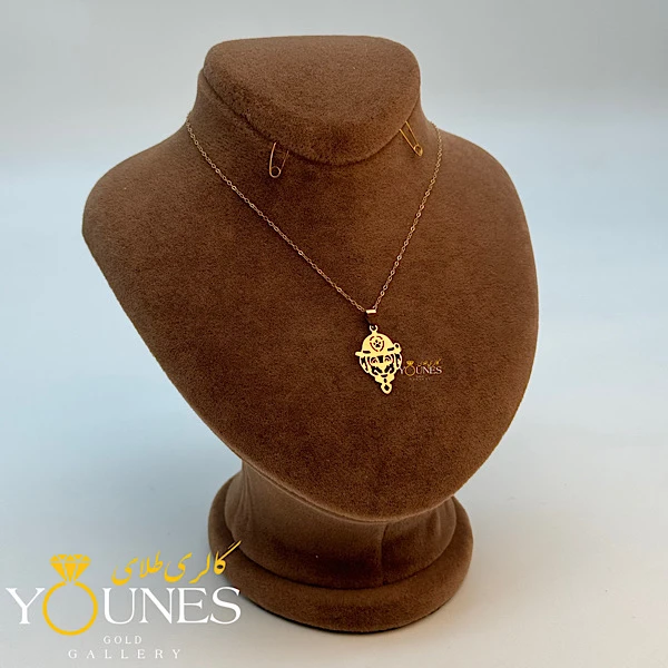 آویز سگ کارتونی طلا لیزری